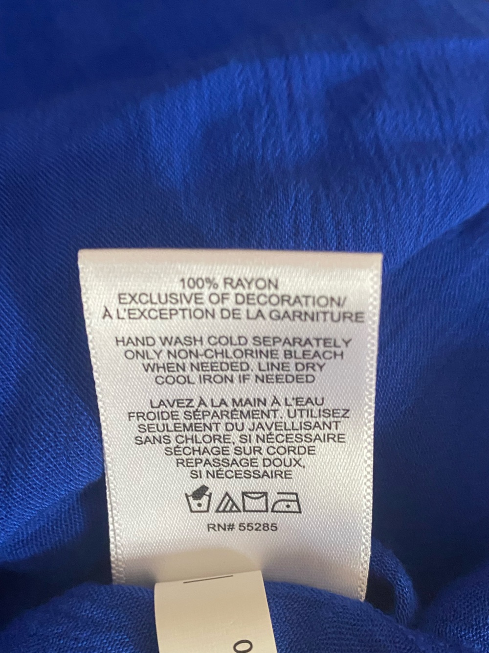 Express Vibrant Royal Blue Scoop-Neck Blouse colorful S/P - Picture 6 of 6